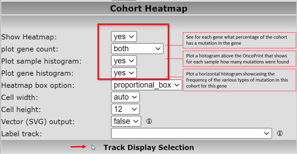 OncoPrint setting suggestions